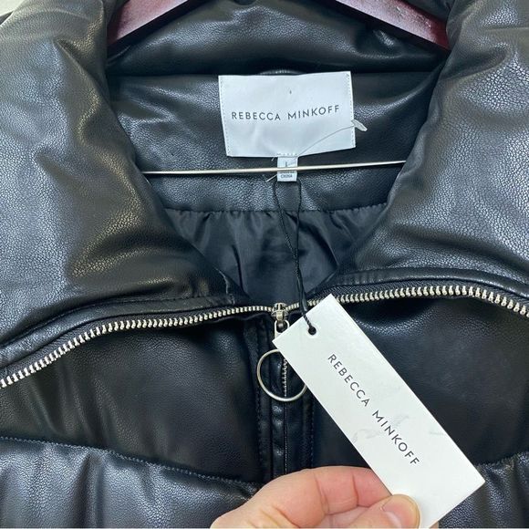 Rebecca Minkoff Puffer Down Filled Coat, Size Large - Picture 5 of 8